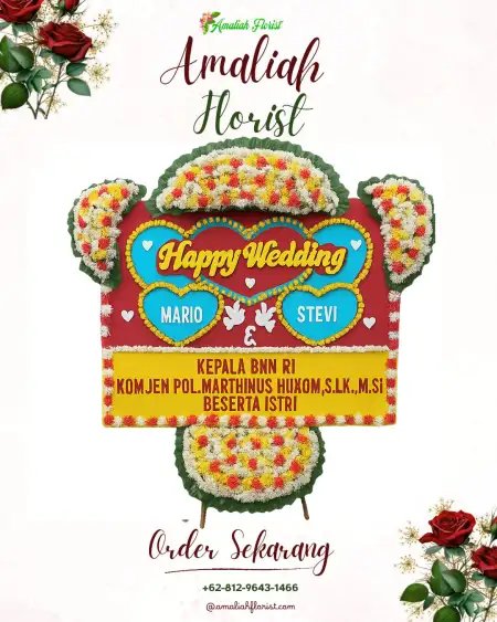 Papan Bunga Pernikahan Kapiteran